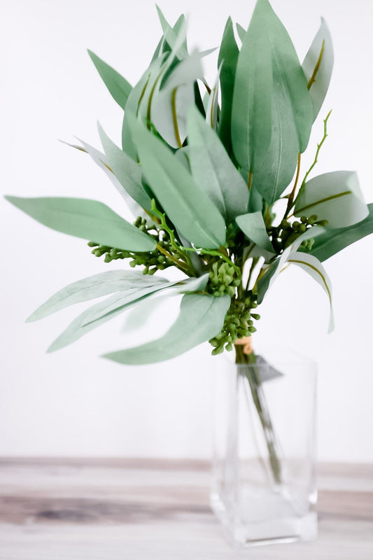 18" Willow Eucalyptus Leaves Bundle - Whiskey Skies