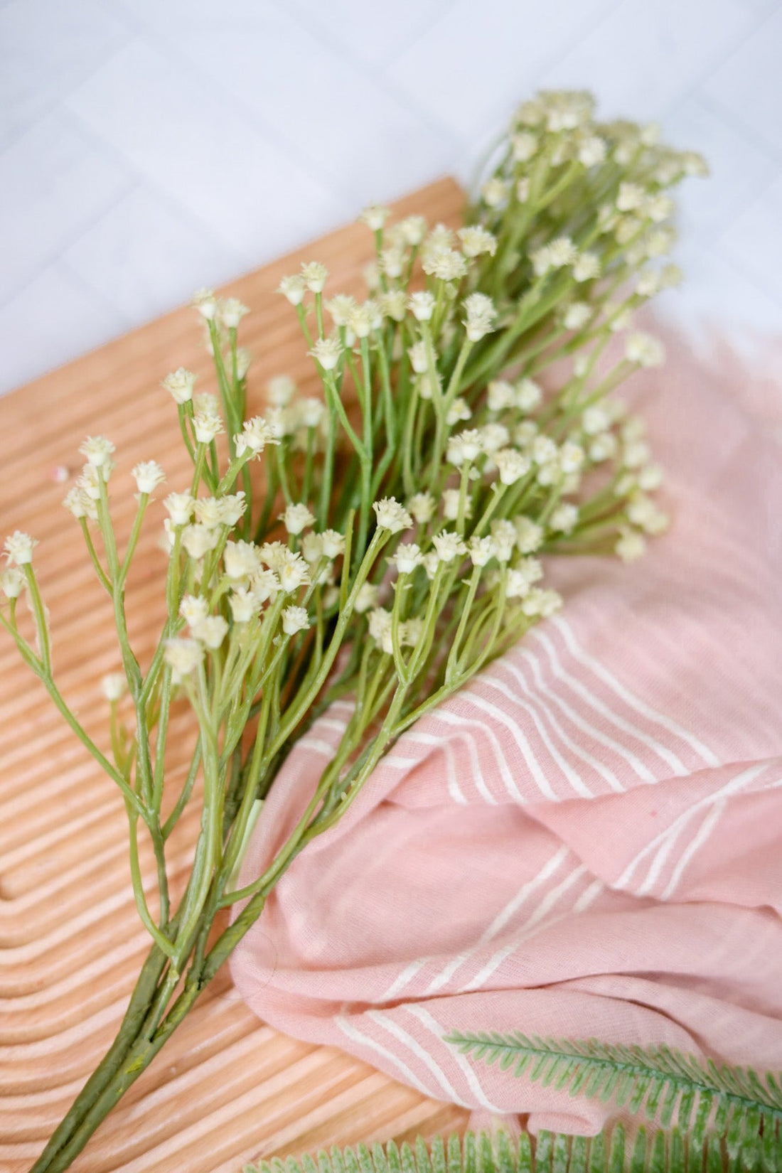 25" Cream Baby's Breath Spray - Whiskey Skies