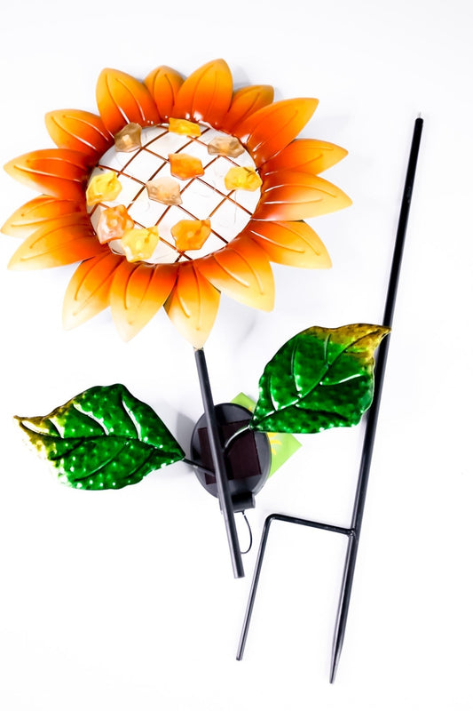 38" Sunflower Solar Stake - Whiskey Skies