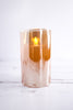 5" Battery-Operated Small Flicker Flame Candle In Glass Jar - Whiskey Skies