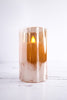 5" Battery-Operated Small Flicker Flame Candle In Glass Jar - Whiskey Skies