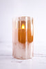 5" Battery-Operated Small Flicker Flame Candle In Glass Jar - Whiskey Skies