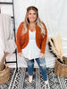 Rust Dolman Open Sweater Cardigan