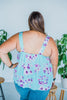 Mint Floral Swiss Dot Cami Top