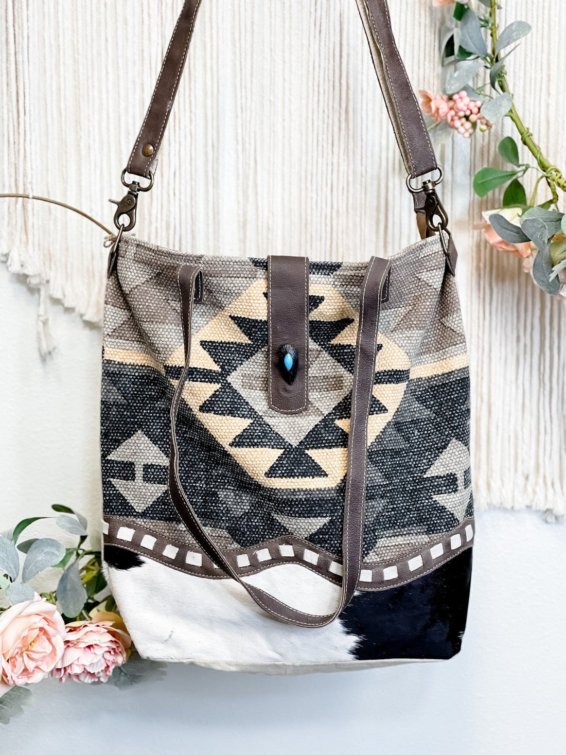 Aztec Tote Bag - Whiskey Skies - OLAY BAGS