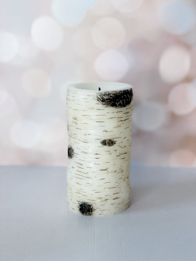 Birch LED Glow Wick Candle - Whiskey Skies
