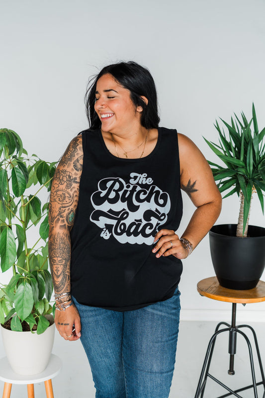 Bitch Is Back Graphic Tank Top - Whiskey Skies