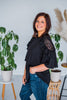 Black Lace And Ruffle Shirt - Whiskey Skies