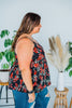 Black & Red Spaghetti Strap Floral Top - Whiskey Skies