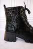 Black Rhinestone Corky "Mood" Boots - Whiskey Skies