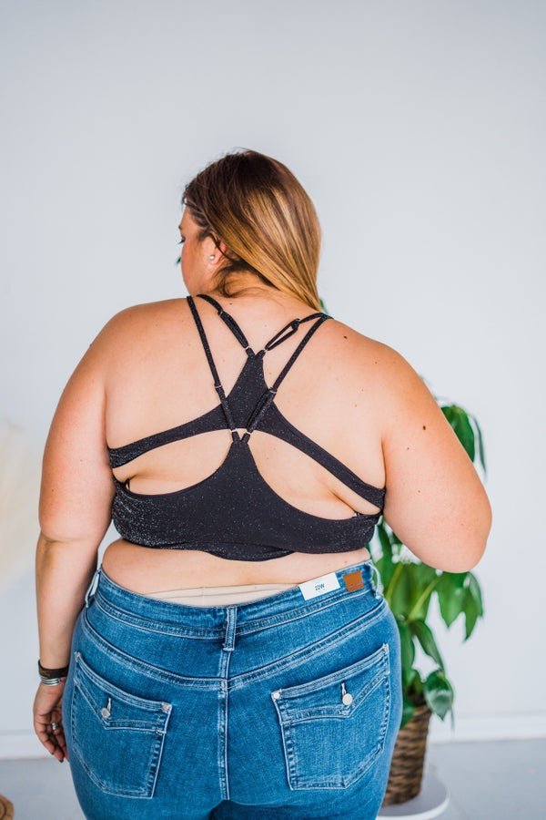 Black Shimmer Bralette *Final Sale* - Whiskey Skies