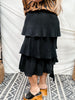 Black Tiered Skirt - Whiskey Skies