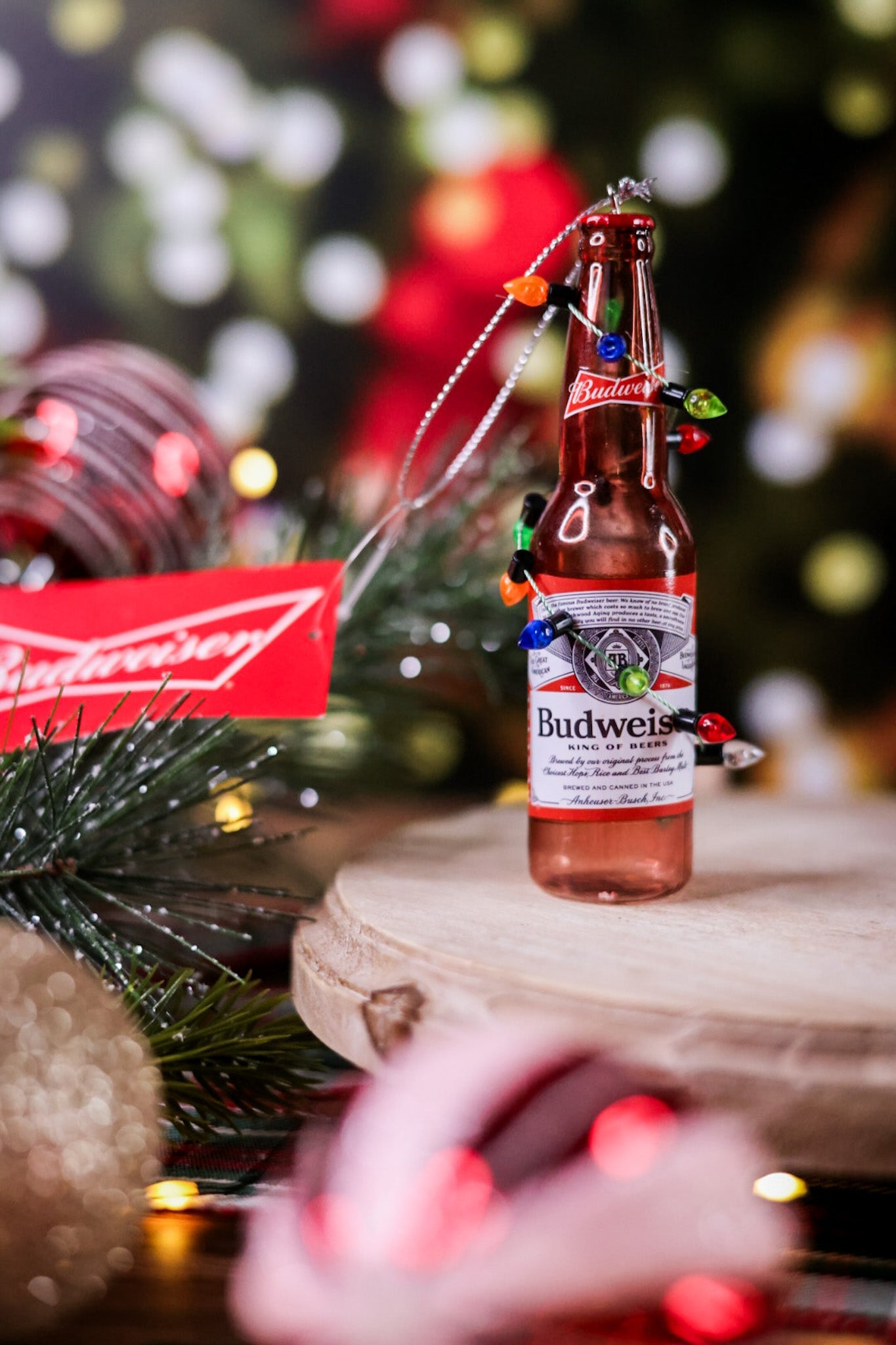 Budweiser Bottle Holiday Ornament – Whiskey Skies