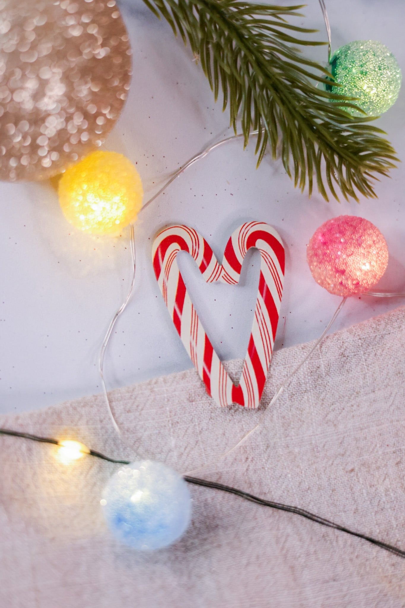Candy Cane Heart Magnet - Whiskey Skies