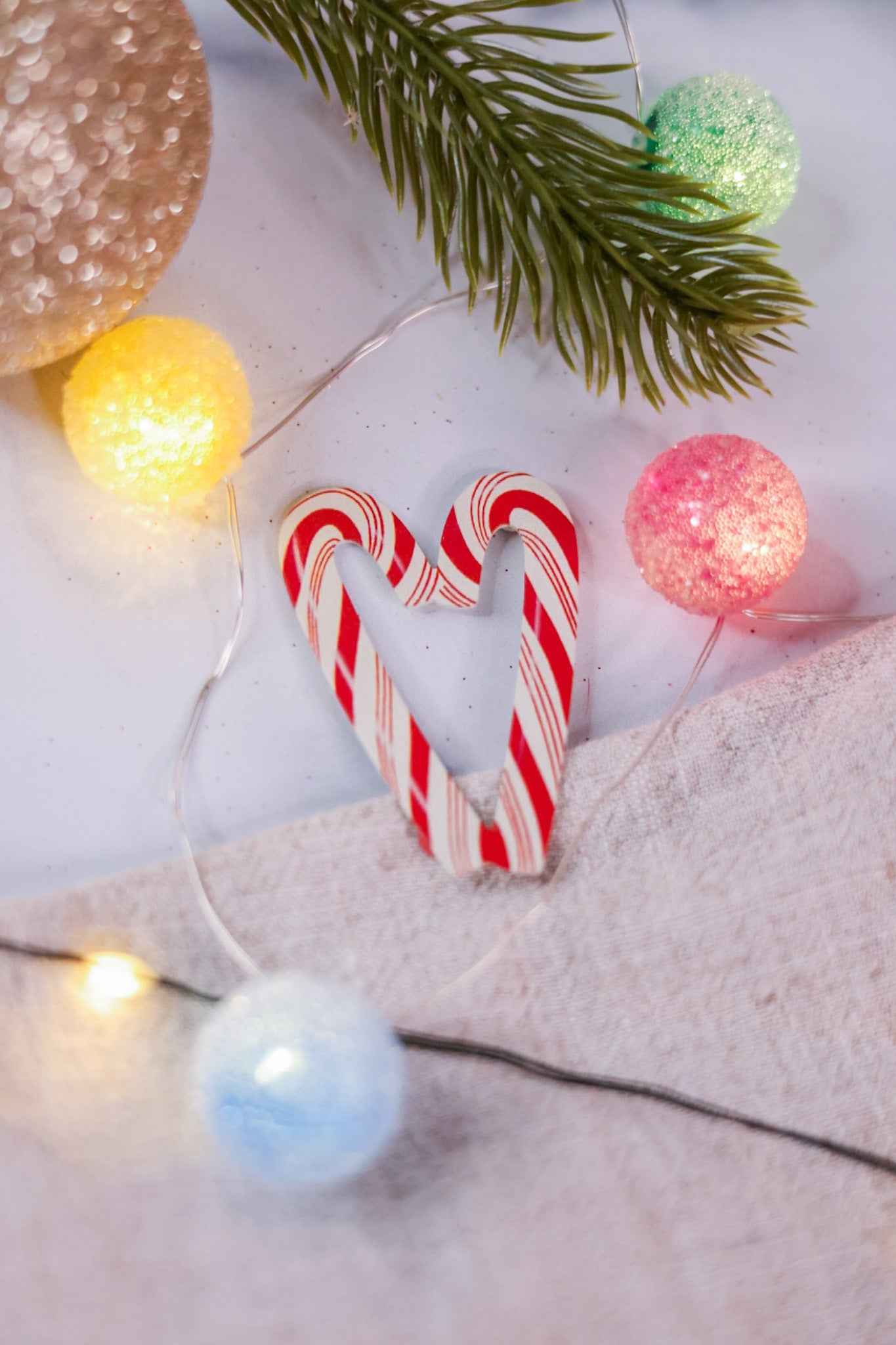 Candy Cane Heart Magnet - Whiskey Skies