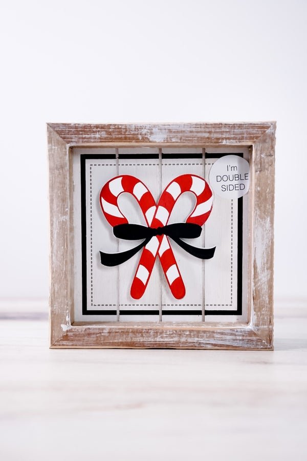 Candy Cane/Star Double Sided Sign - Whiskey Skies
