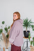 Casual Knit Long Sleeve Hoodie in Dusty Plum - Whiskey Skies