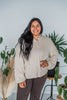 Casual Knit Long Sleeve Hoodie in Oatmeal - Whiskey Skies