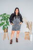 Charcoal Corduroy Overall Dress - Whiskey Skies