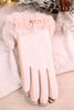 Chevron Printed Furry Cuff Gloves - Whiskey Skies