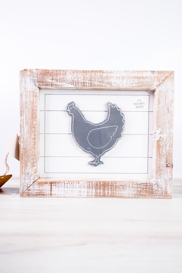 Chicken/Eggs Double Sided Sign - Whiskey Skies