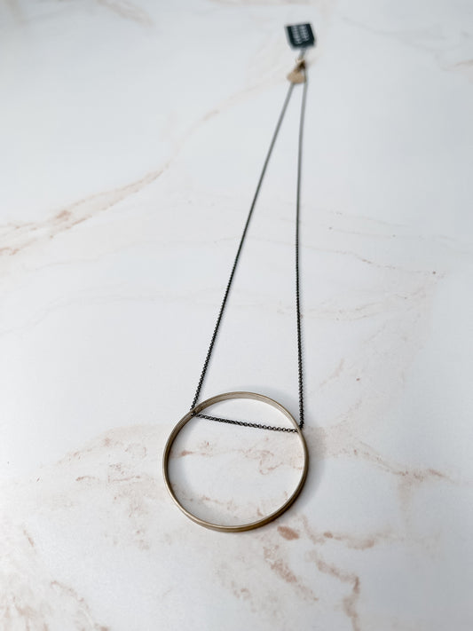 Circle Horizon Necklace *Final Sale* - Whiskey Skies
