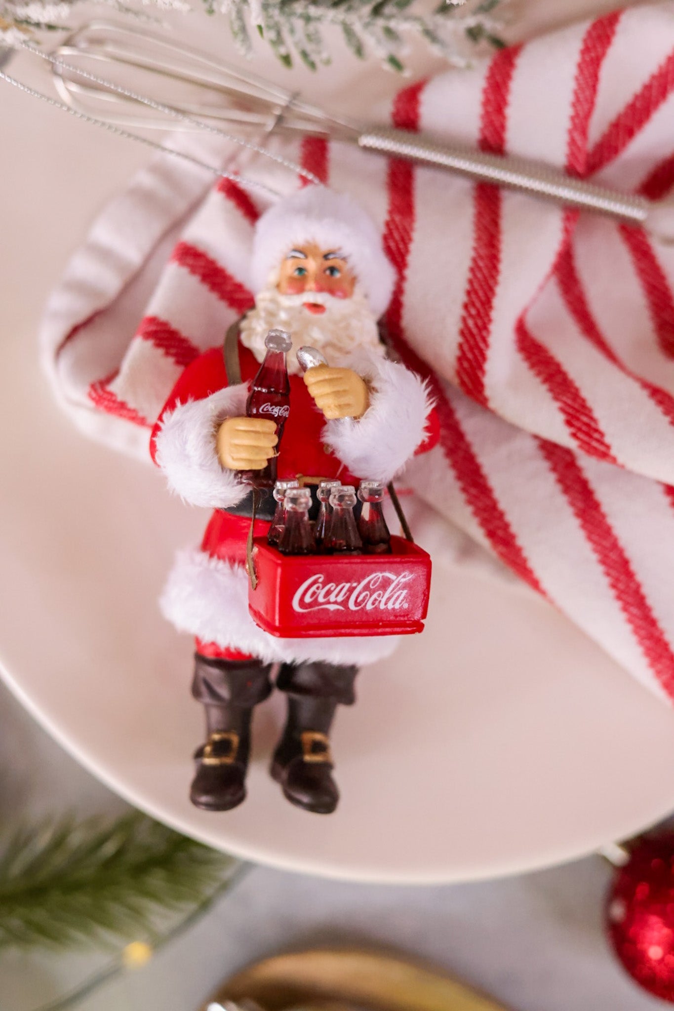 Coca-Cola Santa Opening Coke Bottle Ornament - Whiskey Skies