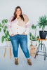 Color Block Knitted Cardigan W/ Button Down Front - Whiskey Skies