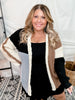 Color Block Open Cardigan - Whiskey Skies