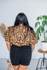 Copper Zebra Print Blouse Bodysuit