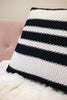 Cotton Knit Black & Cream Pillow - Whiskey Skies