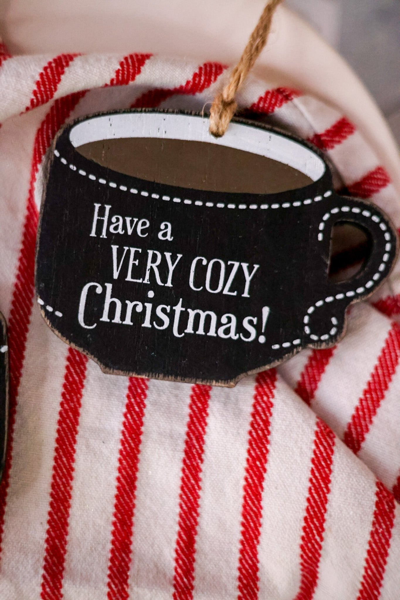 Cozy Wooden Ornamental Tag - Whiskey Skies