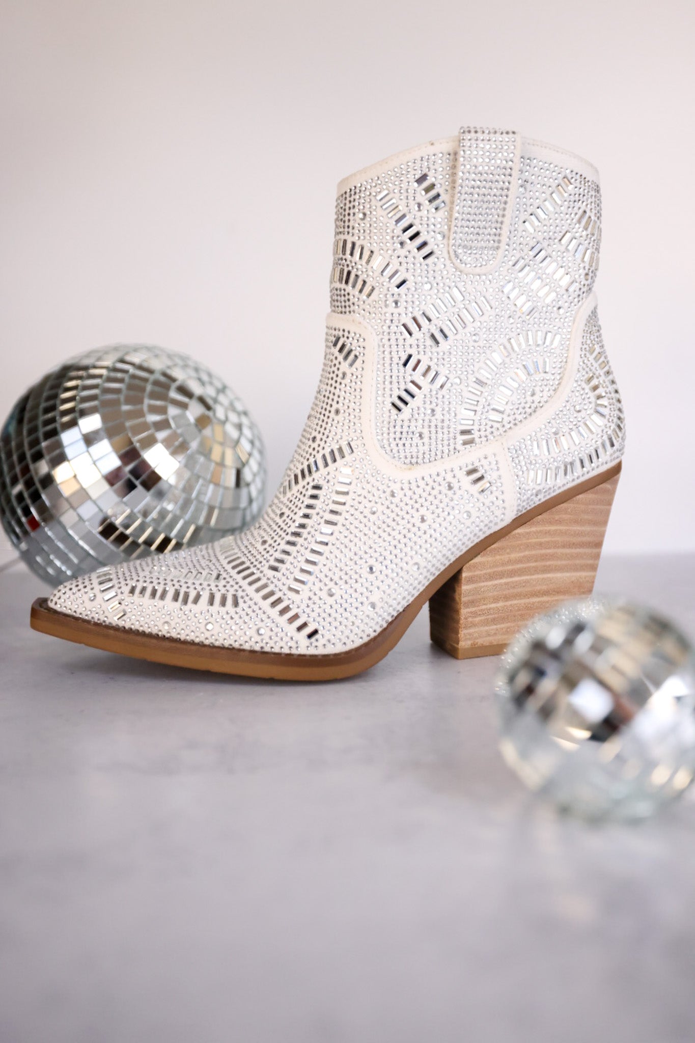 Cream colored cheap booties