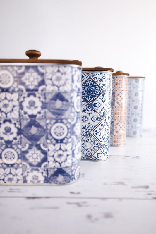 Decorative Metal Canister (4 Colors) - Whiskey Skies