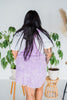 Distressed Lilac Raw Hem Overall Mini Dress - Whiskey Skies