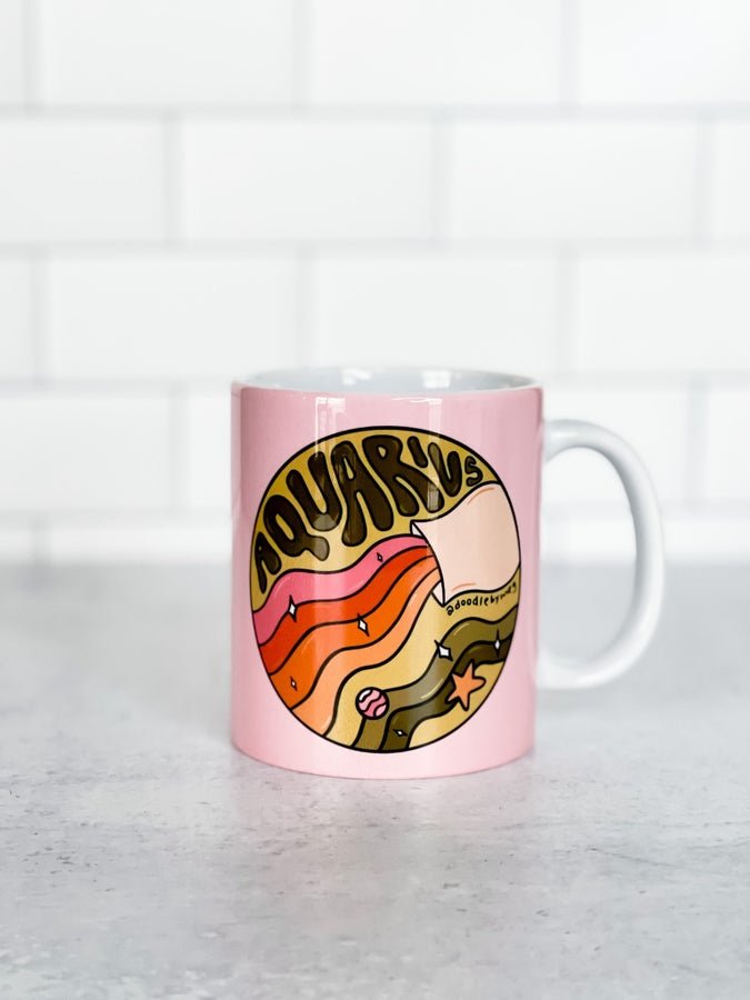 Doodle Zodiac Coffee Mugs (12 Styles) *Final Sale* - Whiskey Skies