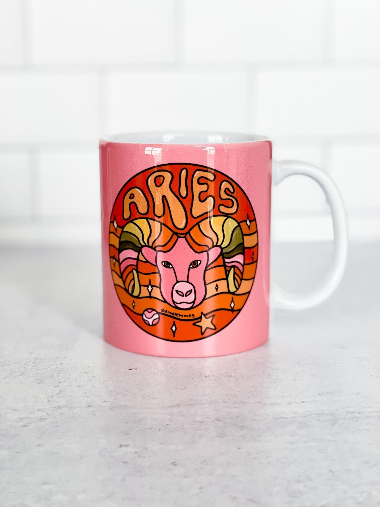 Doodle Zodiac Coffee Mugs (12 Styles) *Final Sale* - Whiskey Skies