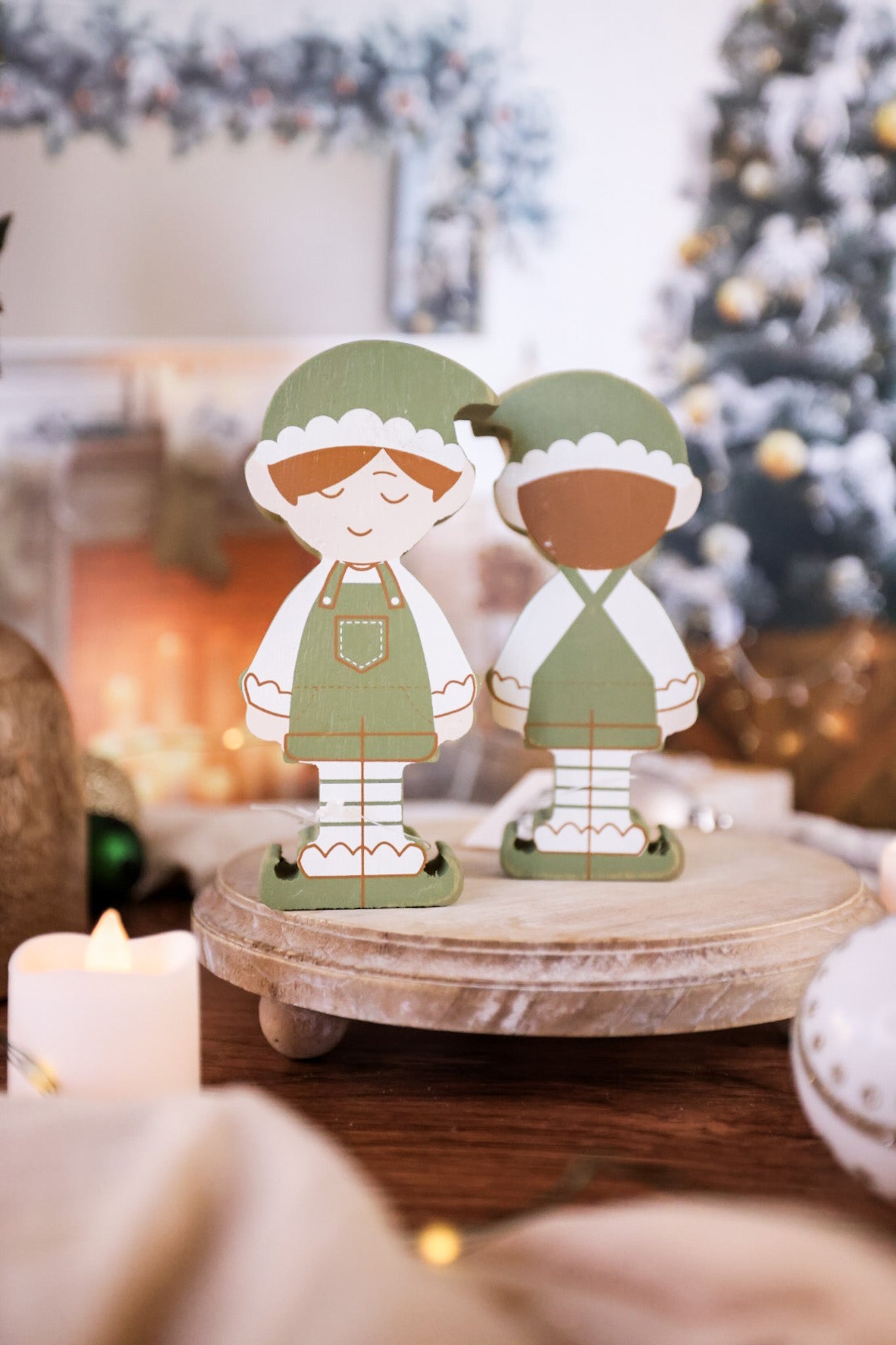Double Sided Elf Chunky Sitter - Whiskey Skies