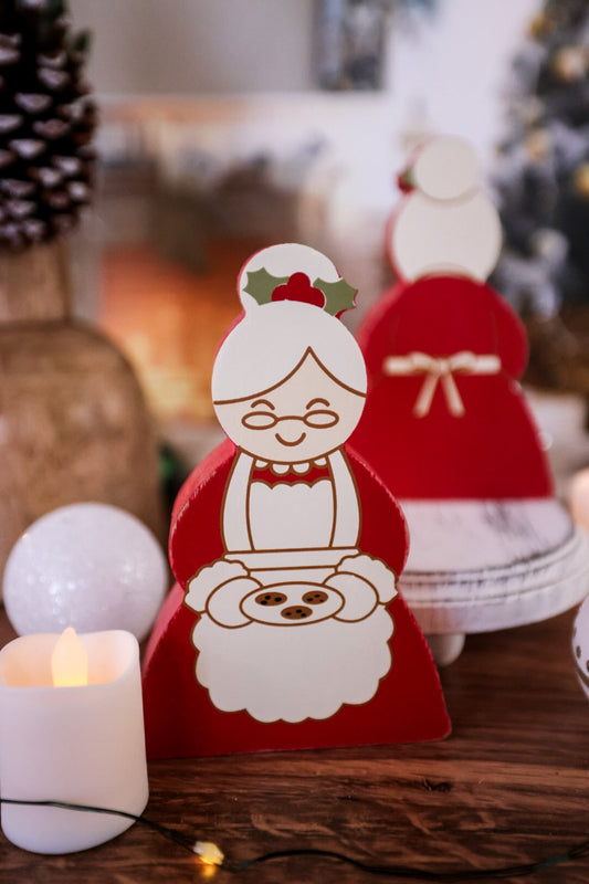 Double Sided Mrs Clause Sitter - Whiskey Skies