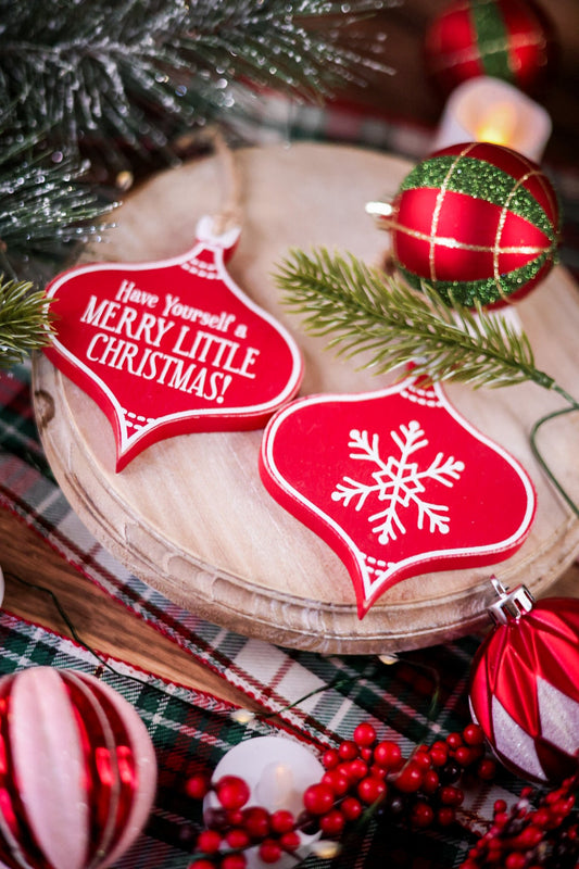 Double Sided Wooden Ornament - Whiskey Skies