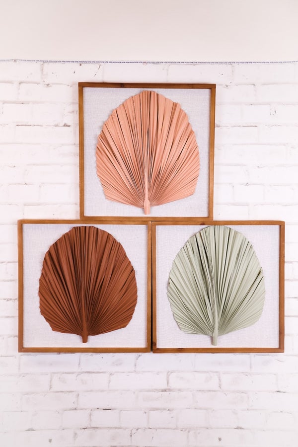 Dried Palm Leaf Wall Decor (3 Colors) - Whiskey Skies