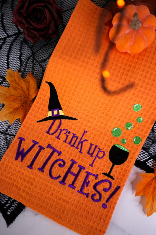 Drink Up Witches Dish Towel - Whiskey Skies
