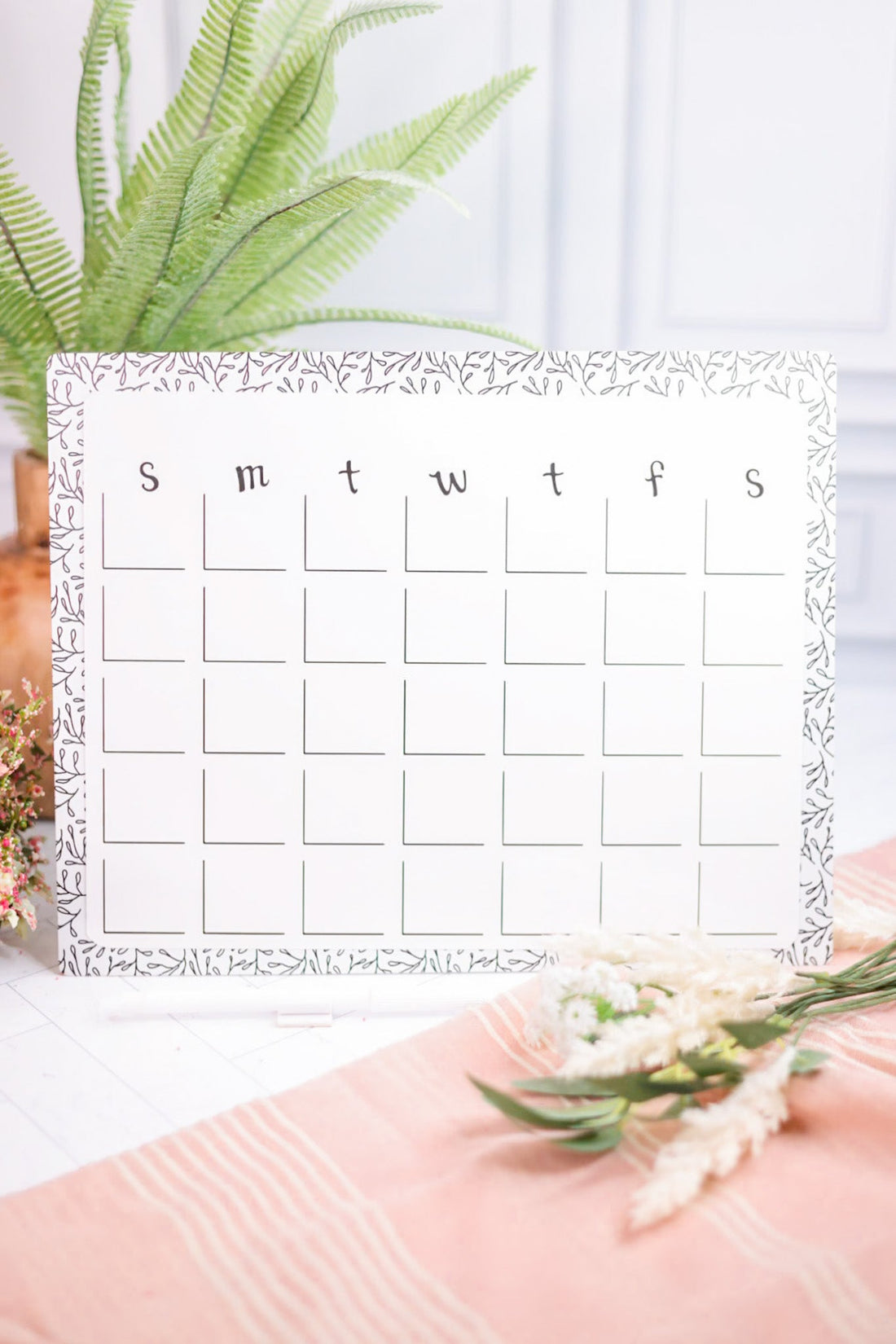 Dry Erase Magnetic Calendar W/ Desk Easel - Whiskey Skies