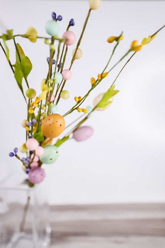Easter Eggs W/ Berry Pick Decor - Whiskey Skies