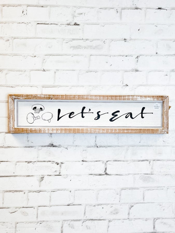 Eat/Coffee Double Sided Wood Sign - Whiskey Skies