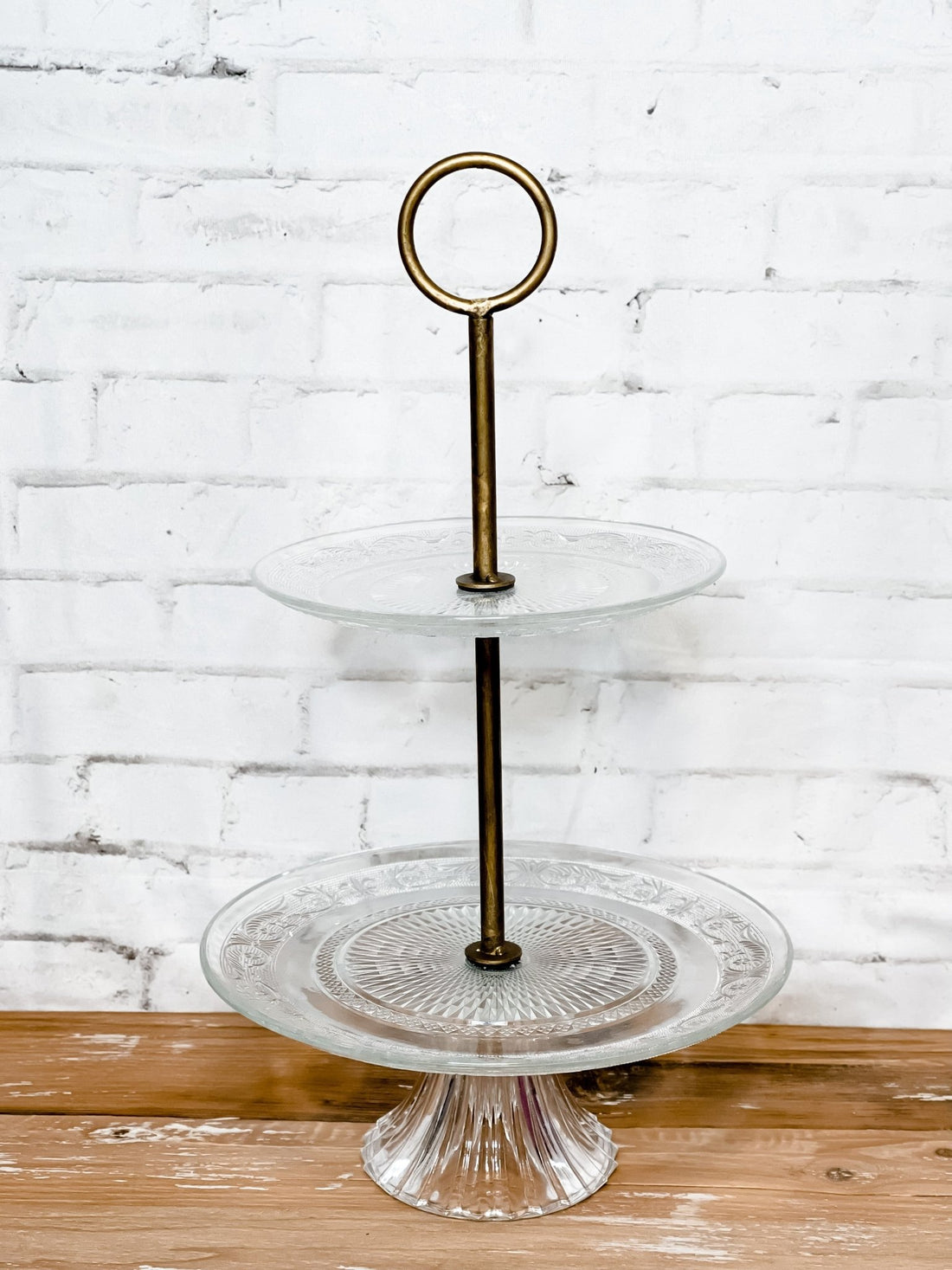 Embossed Two - Tiered Tea Service Stand - Whiskey Skies - PARK HILL