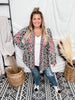 Embroidered Open Cardigan - Whiskey Skies