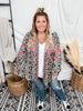 Embroidered Open Cardigan - Whiskey Skies