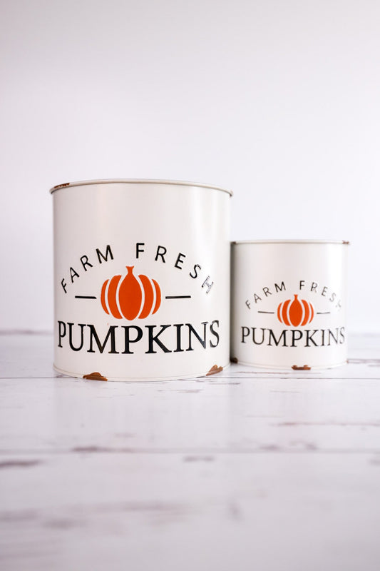 Farm Fresh Pumpkin Buckets (Two Sizes) - Whiskey Skies