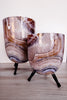 Faux Marble Footed Pot Set Of Two - Whiskey Skies